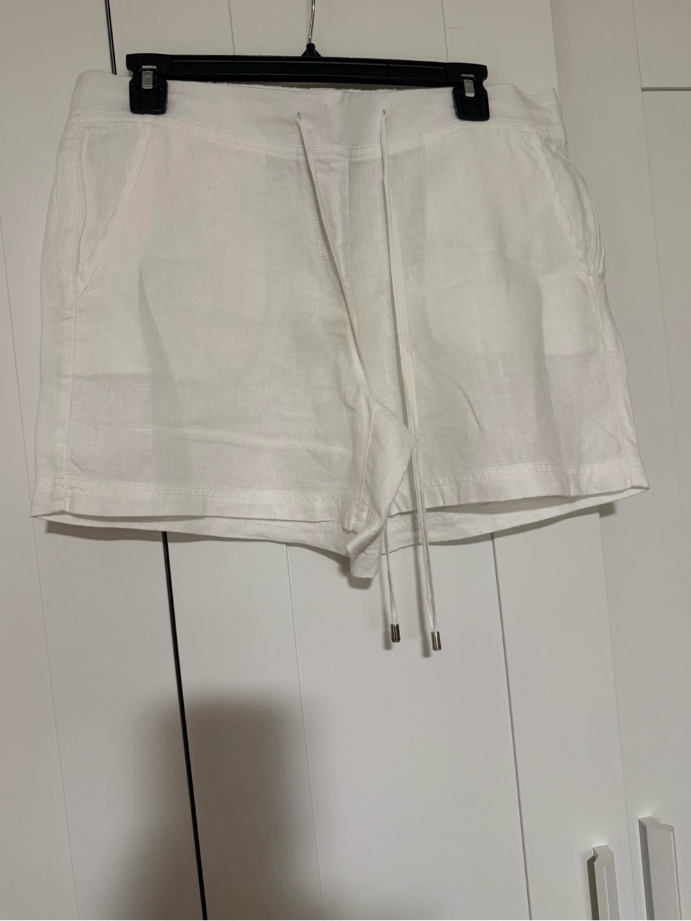 Tommy Bahama White Linen-Blend Drawstring Women's Shorts